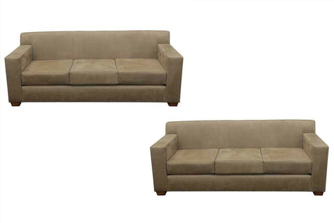 Superb De la Espada 3 seater sofa settee, deep beige fabric cost £15,500