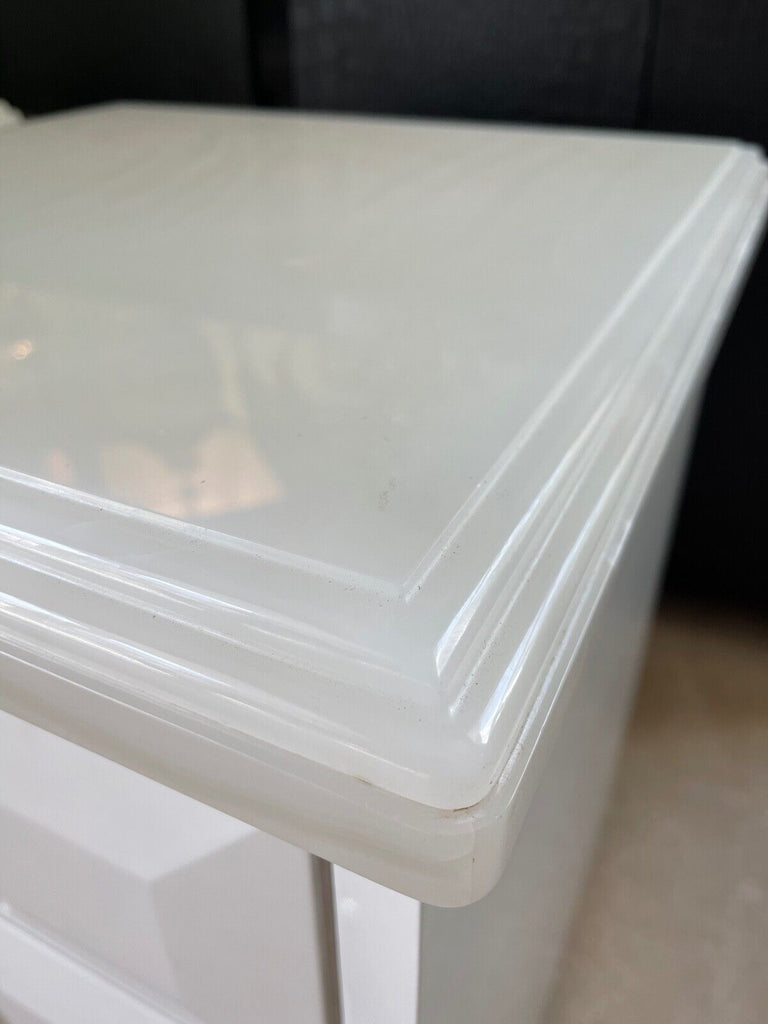 Bill Cleyndert & Company White Marble pearlized pair of bedside chest rrp£30,000