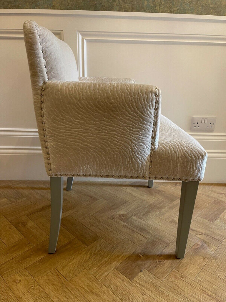 Superb interior design Ivory Velvet armchair by Baker Italy  cost £4200