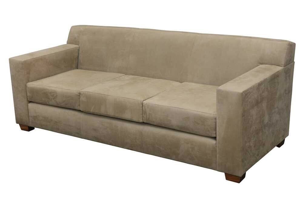 Superb De la Espada 3 seater sofa settee, deep beige fabric cost £15,500
