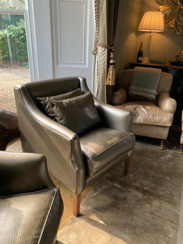 Ex Showhome Wychwood designs lizard skin leather armchair Totally Amazing!! A