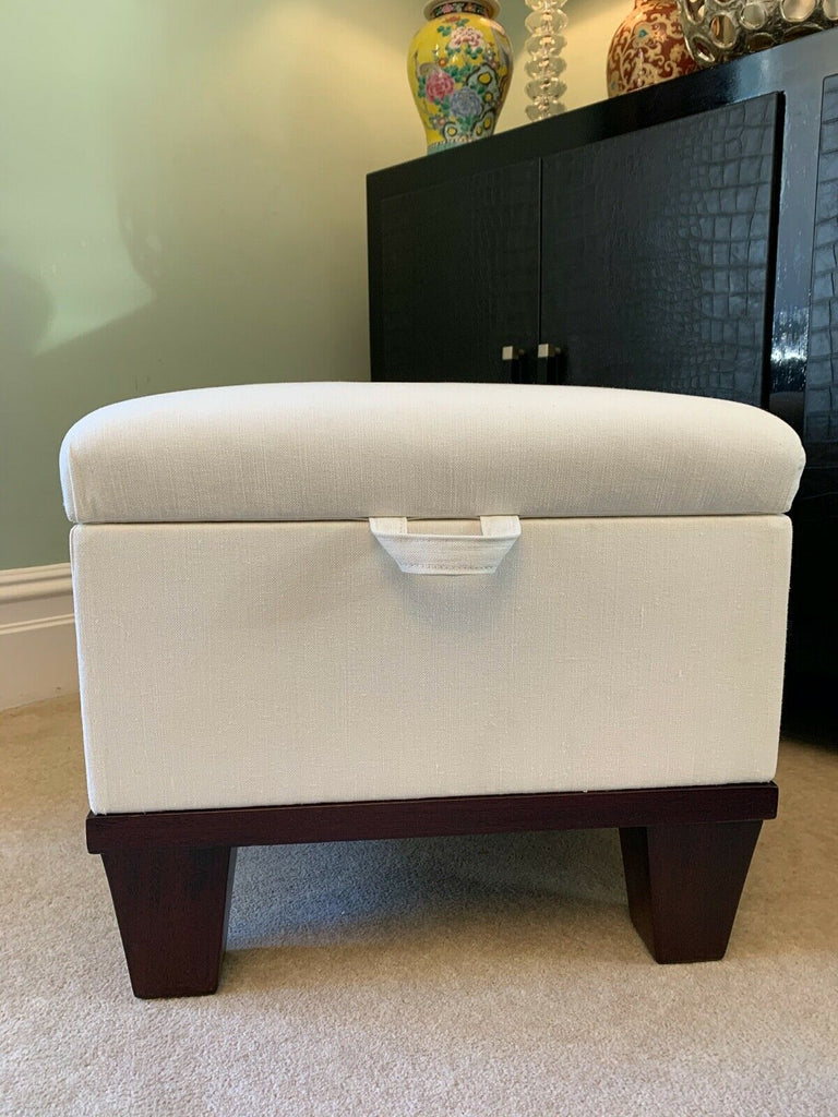 Ex Display George Smith Empire chest stool linen fabric rrp £1950