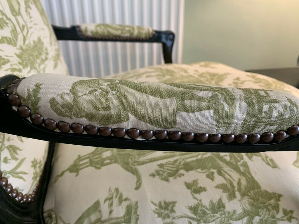 ExDisplay George Smith Signature Louis reach armchair toile fabric rrp £3100