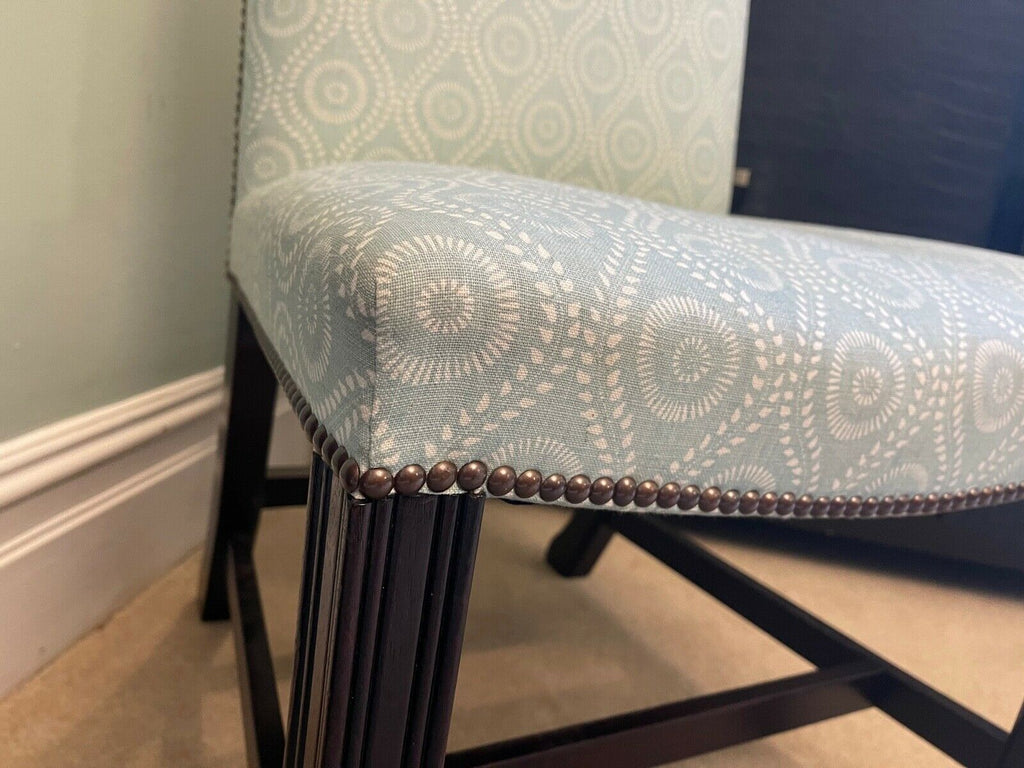 Ex Display George Smith oversized Gainsborough side chair, Raoul fabric rrp£2100