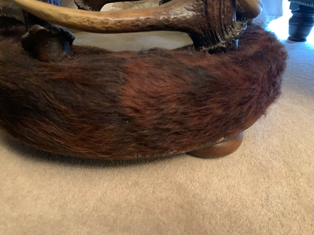 AMAZING Scottish Fur & simulated Horn oversized umbrella stick stand,