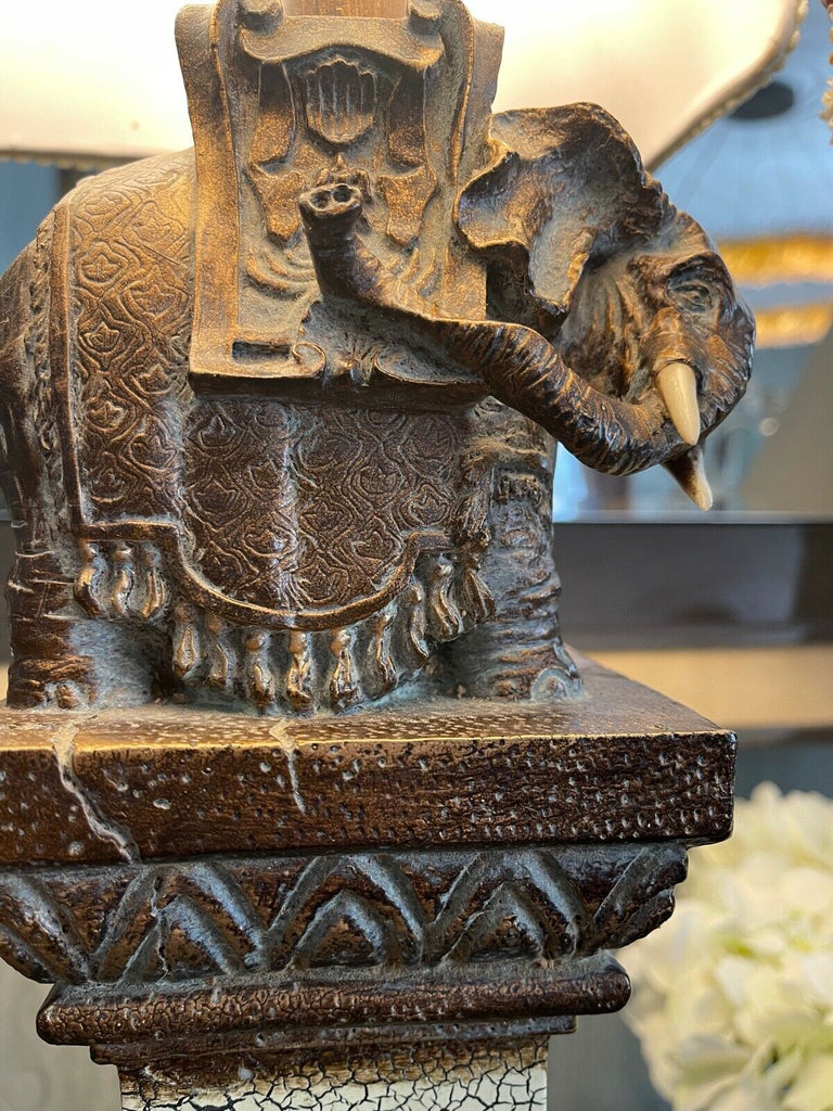 Stunning Quality Thomas Blakemore elephant pedestal table lamp lighting,