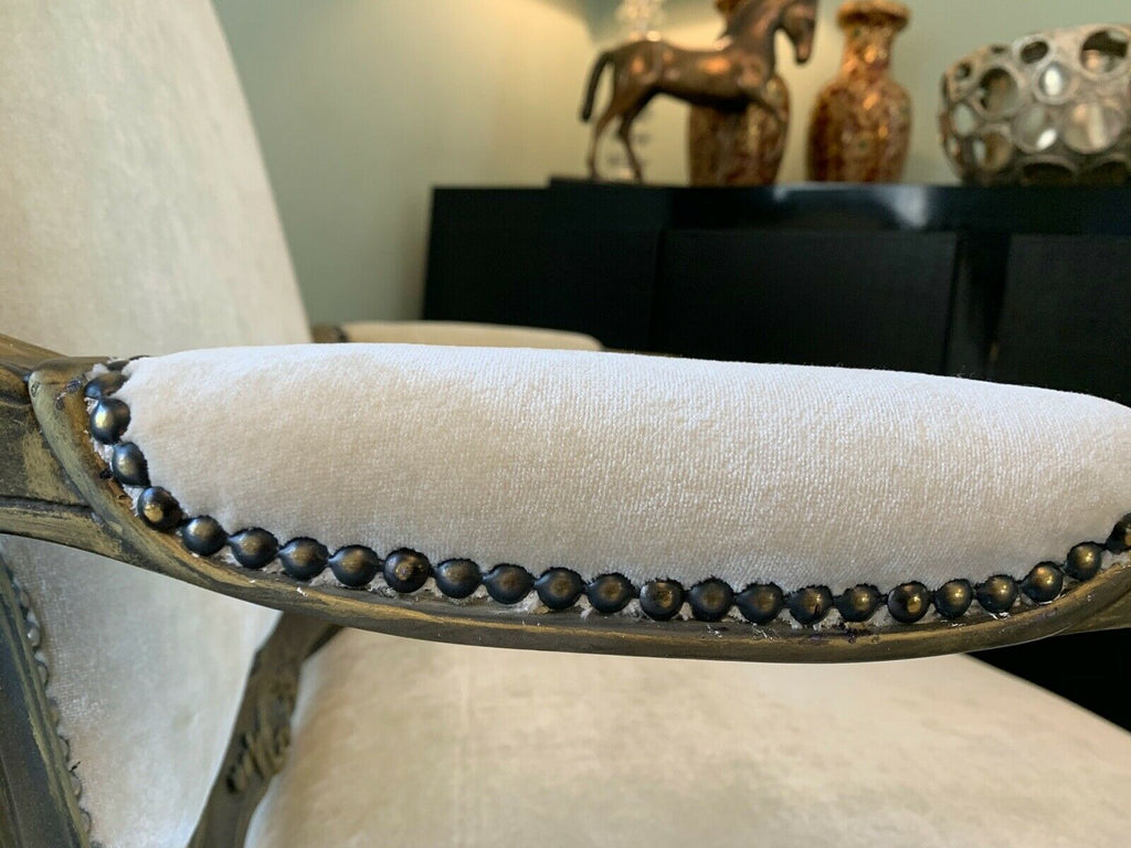 Amazing top quality Cream Mohair oversized salon armchair totally stunning piece