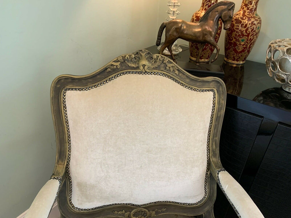 Amazing top quality Cream Mohair oversized salon armchair totally stunning piece