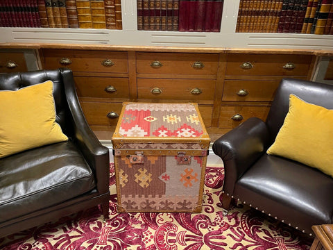Superb Andrew Martin Kilim oversized storage trunk chest rrp £1650