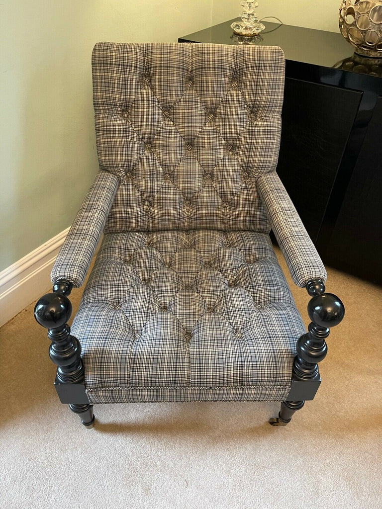 Superb Top quality Checked Nantukker library armchair, 1 available
