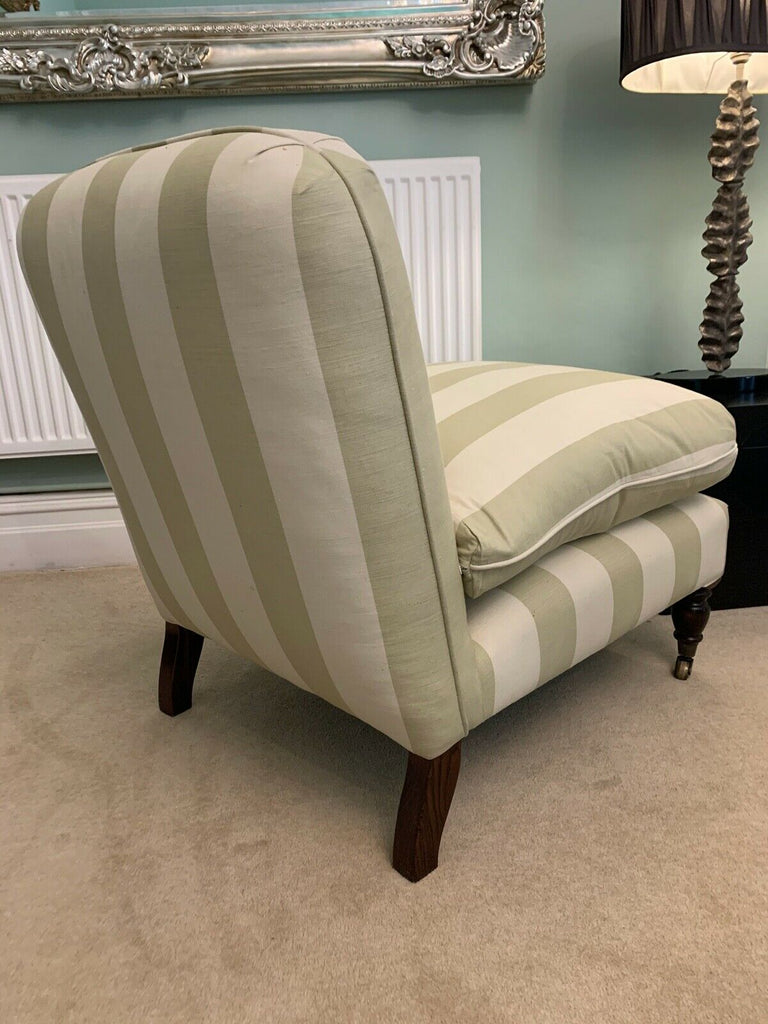 Ex Display George Smith signature ottoman chair pistachio stripe rrp £3200