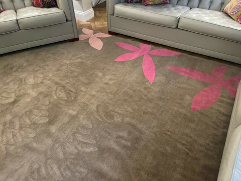 Madeline Weinrib Seed Rug in Stone, top quality thick heavy wool rug rrp £8300