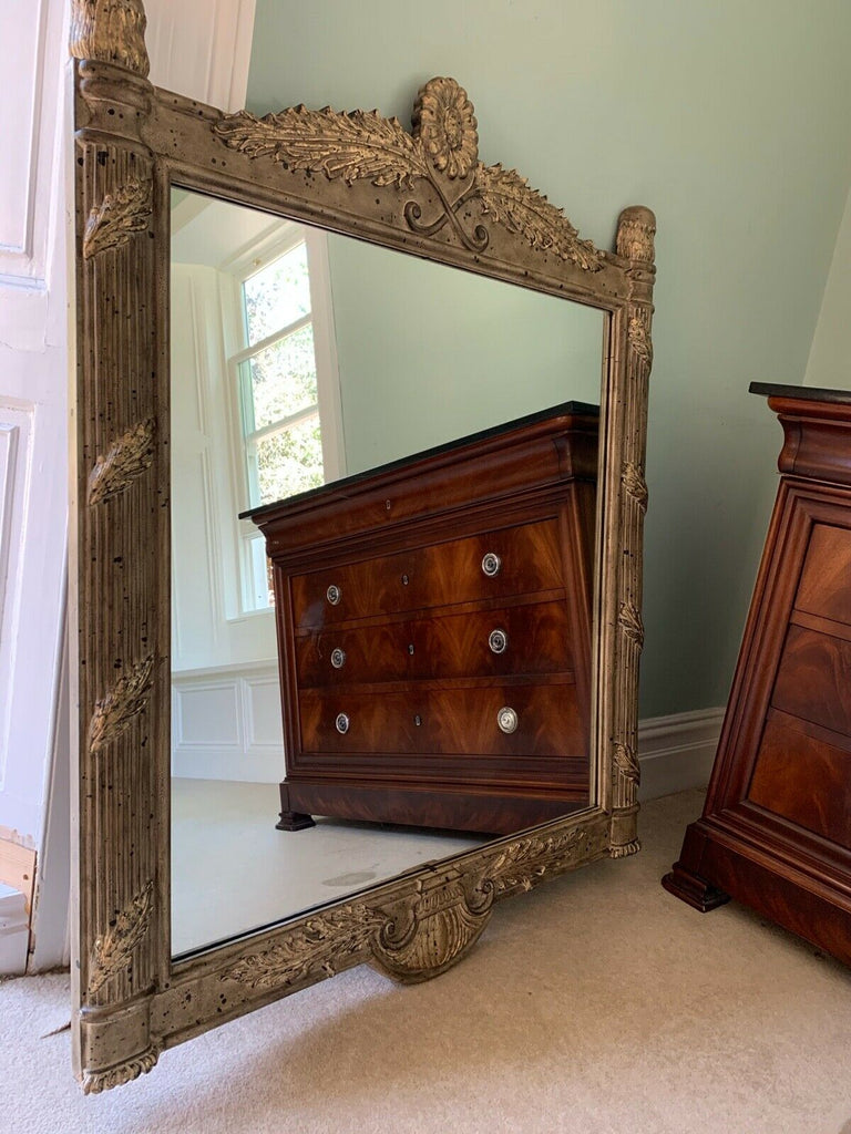 Maitland Smith, French top quality oversized gilt gold wall hall mirror