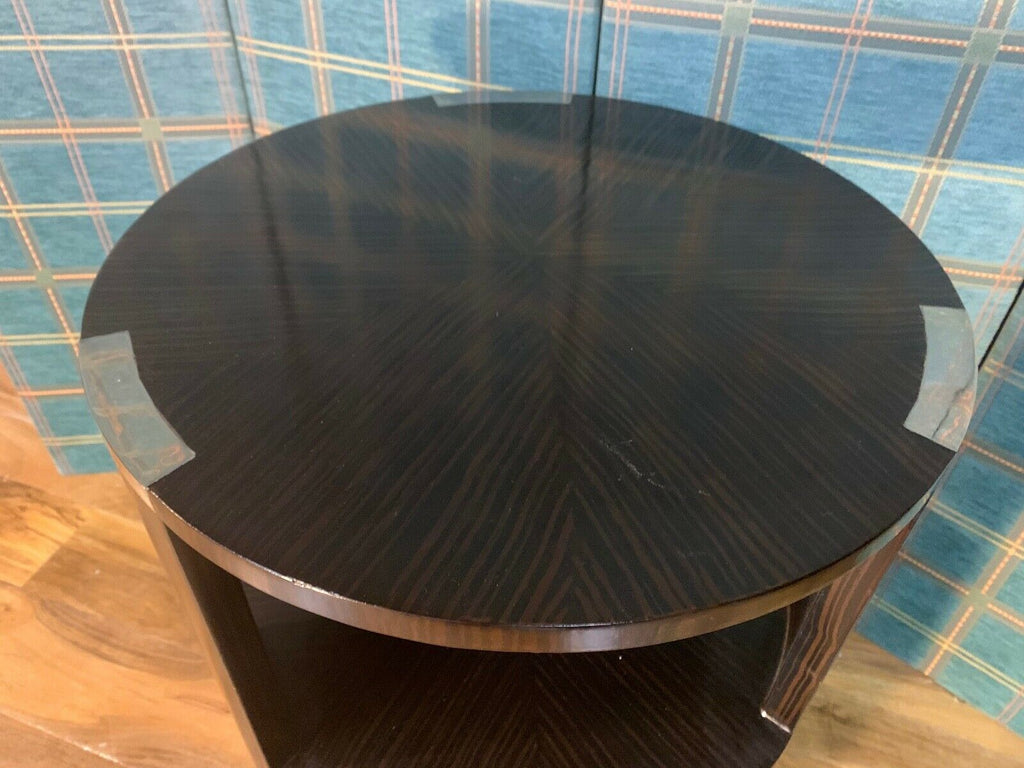 Julian Chichester Tribeca round side table with nickel detailing rrp £1450. B