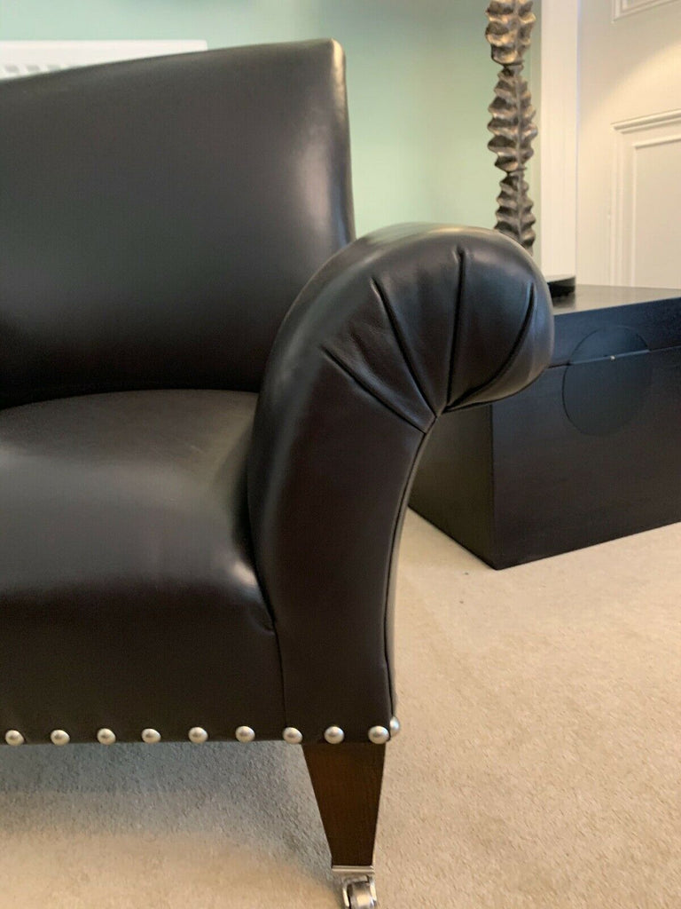 Ex Display George smith Leather Butterfly chair, brown leather rrp £5200