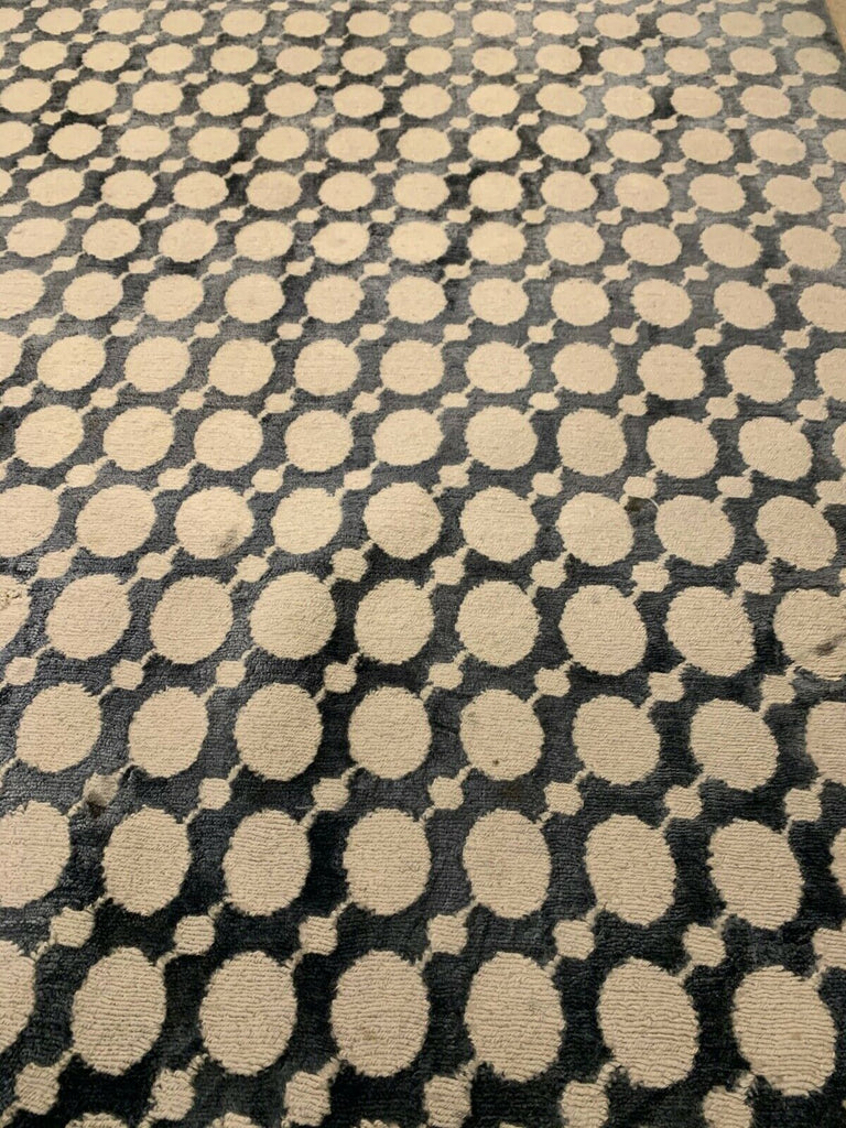 The Rug Company blue Silk spot rug, top top quality high silk content rrp £11500