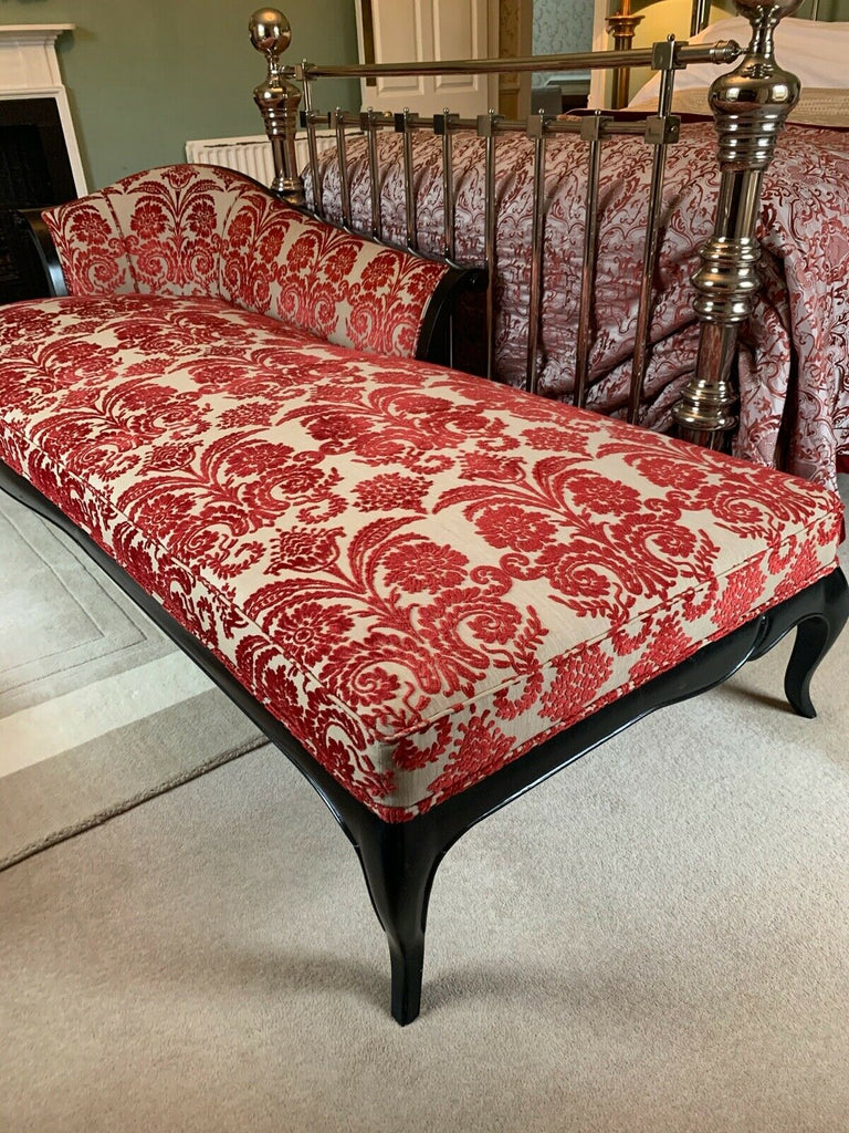 Christopher Guy extra large chaise cost £8500 new red flock damask