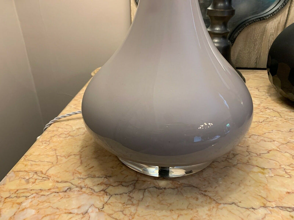 Quality pair of Porta Romana Grace Tall  table lamp grey shade, rrp £3800
