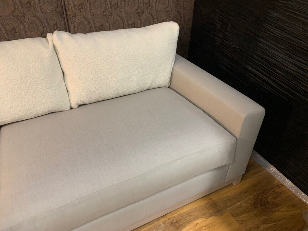 Ex Showhome Christian Liaigre 3 seater sofa grey, Boucle cushions rrp £23,000