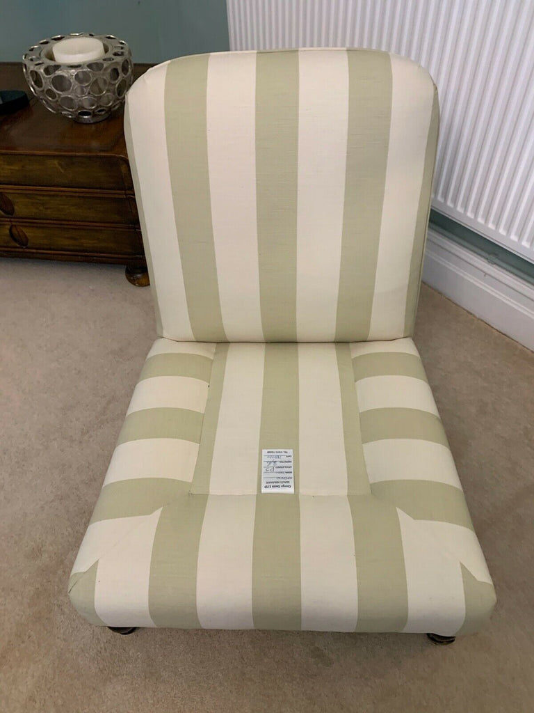 Ex Display George Smith signature ottoman chair pistachio stripe rrp £3200