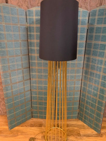 De La Espada Large Tulip floor lamp. gilt gold with black shade rrp £3360