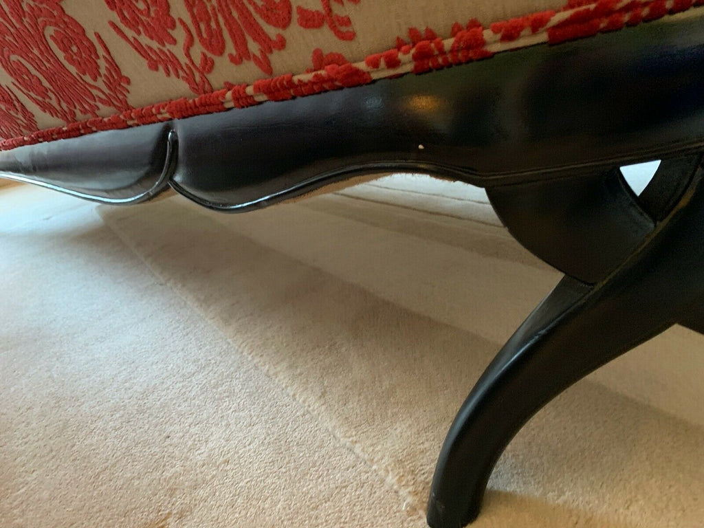 Christopher Guy extra large chaise cost £8500 new red flock damask
