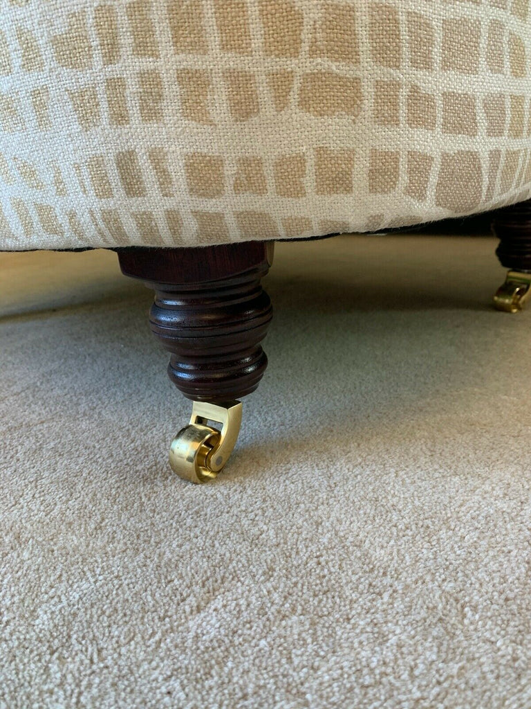 Ex display George Smith bull nose ottoman footstool superb contemporary  fabric