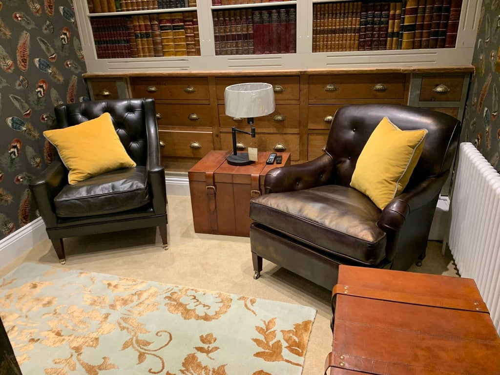 Ex Display George Smith Signature Leather Paris armchair chair rrp £5600