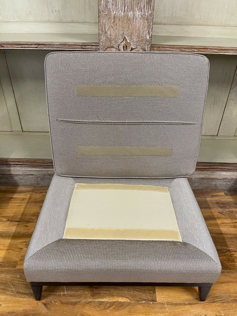 EX Showhome Bespoke sofa London, cushion topped stool rrp £1600, 2 available