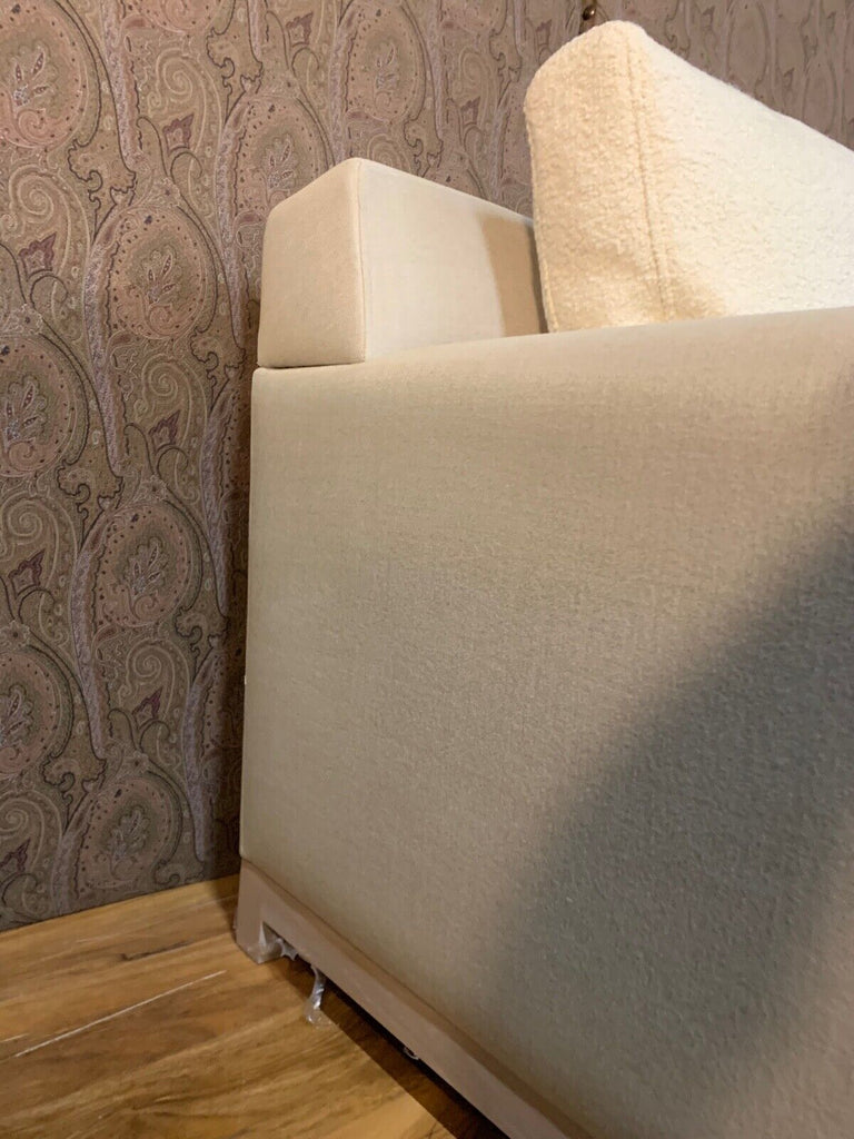 Ex Showhome Christian Liaigre 3 seater sofa grey, Boucle cushions rrp £23,000