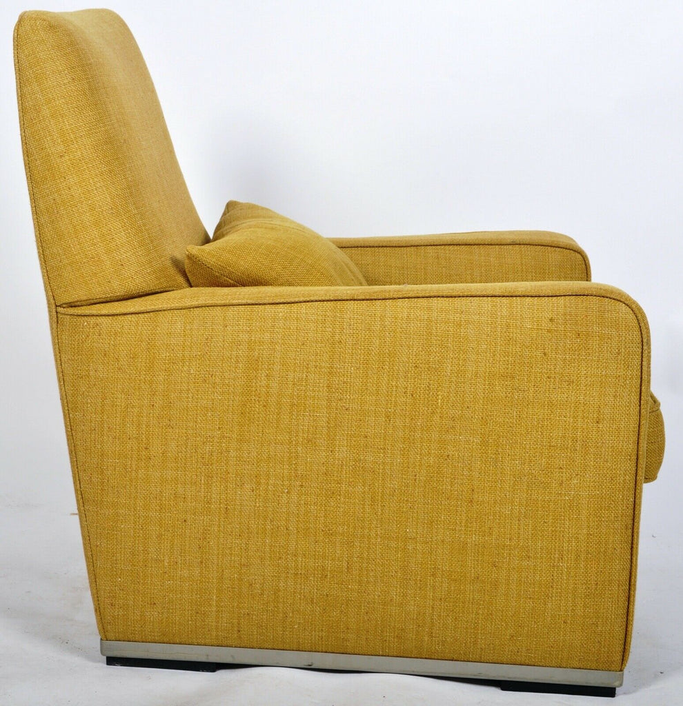 B&B Italia Apta Mustard linen armchair with Apta stool rrp £3700