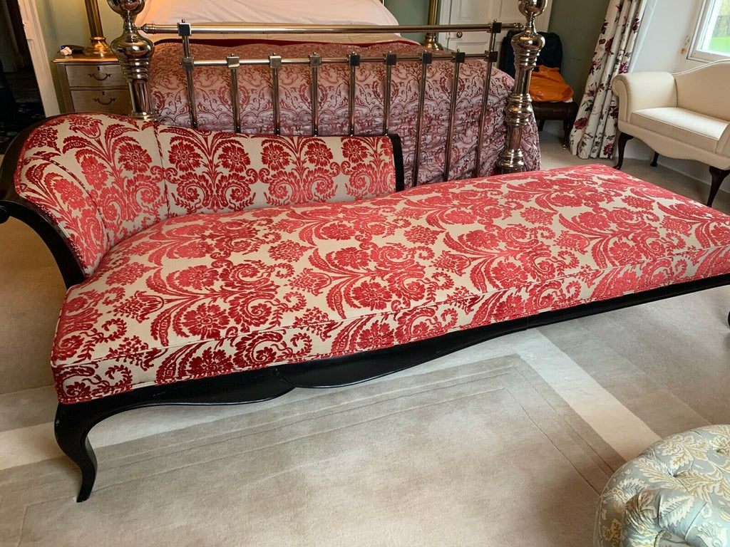 Christopher Guy extra large chaise cost £8500 new red flock damask