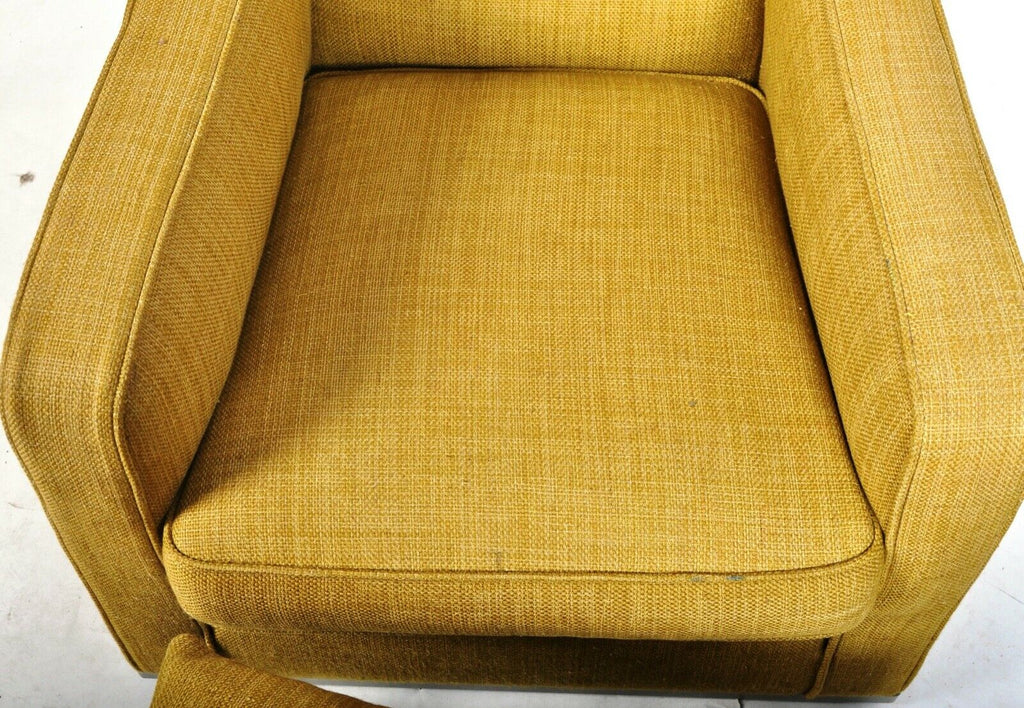 B&B Italia Apta Mustard linen armchair with Apta stool rrp £3700