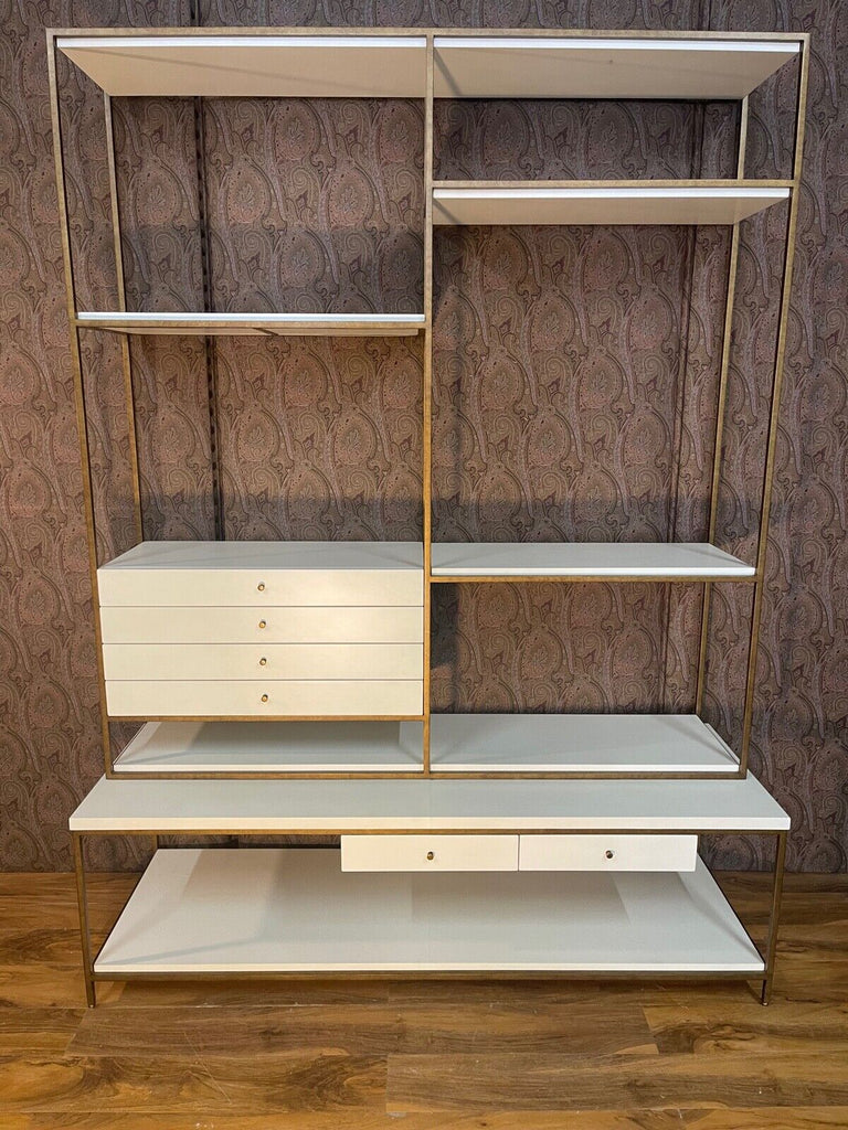 ex showhome Julian Chichester Bay Bookcase Gilt gold & velum wrapped rrp £6099