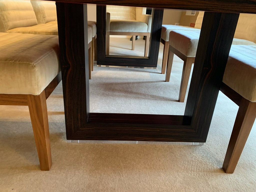 David Linley London Lizzard Macassar dining table &  8 Dice chairs rrp £41,400