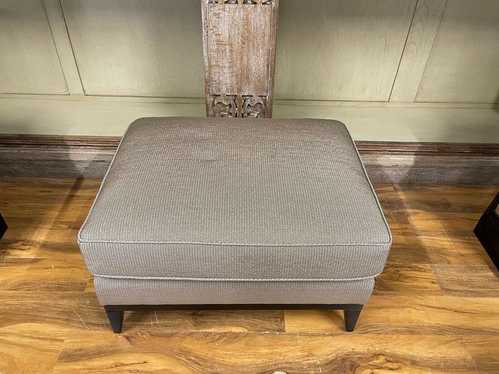 EX Showhome Bespoke sofa London, cushion topped stool rrp £1600, 2 available