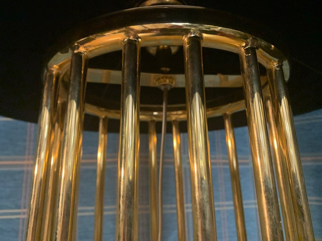 De La Espada Large Tulip floor lamp. gilt gold with black shade rrp £3360