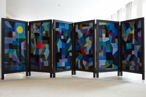 Ex Showhome Collett Zarzucki bespoke room divider rrp £8900 360cm wide 120 tall