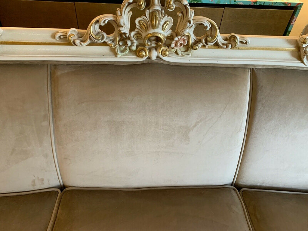 Genuine Silik rococo Italian Suite sofa & chair covered with George Smith fabric