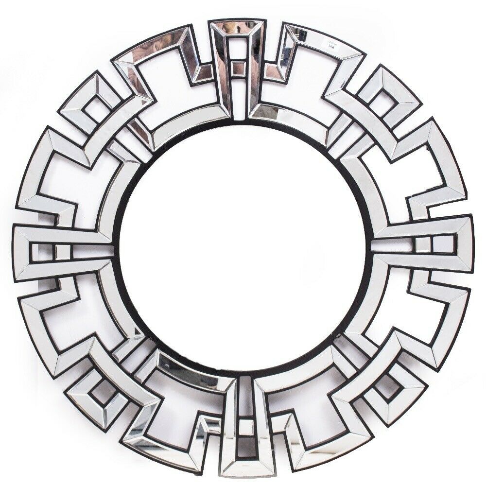 Superb Ex Showhome large round hall mirror with Greek Key Boarder