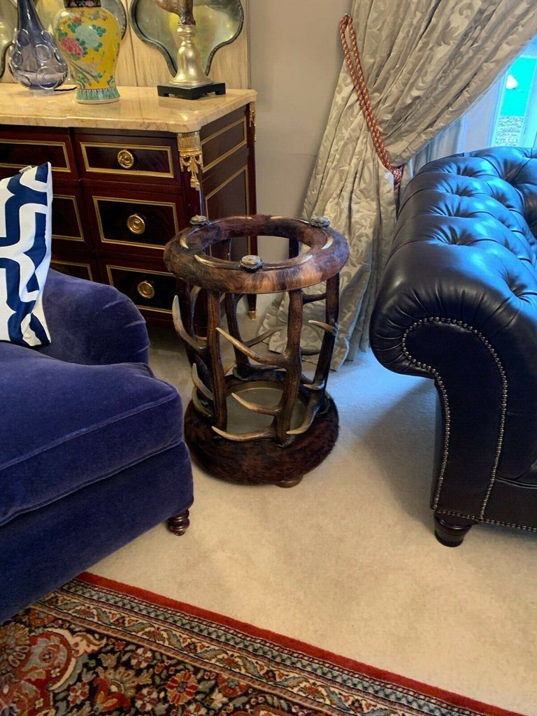 AMAZING Scottish Fur & simulated Horn oversized umbrella stick stand,