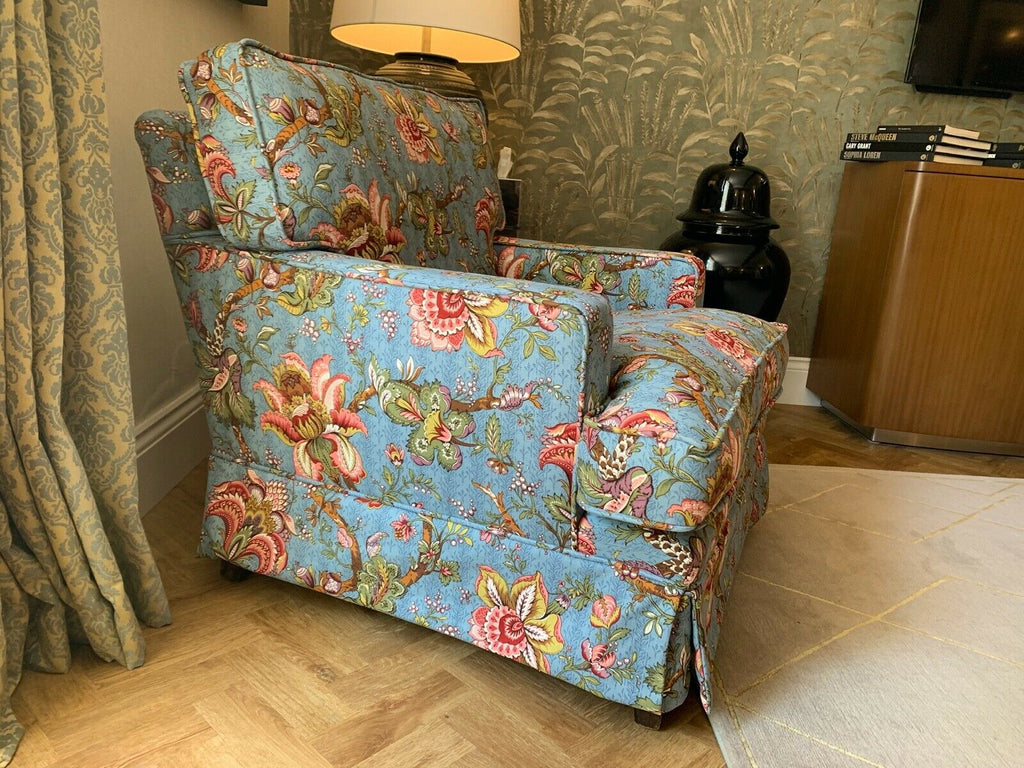 Amazing Contemporary Country House armchair in Waverly eclectic fabric