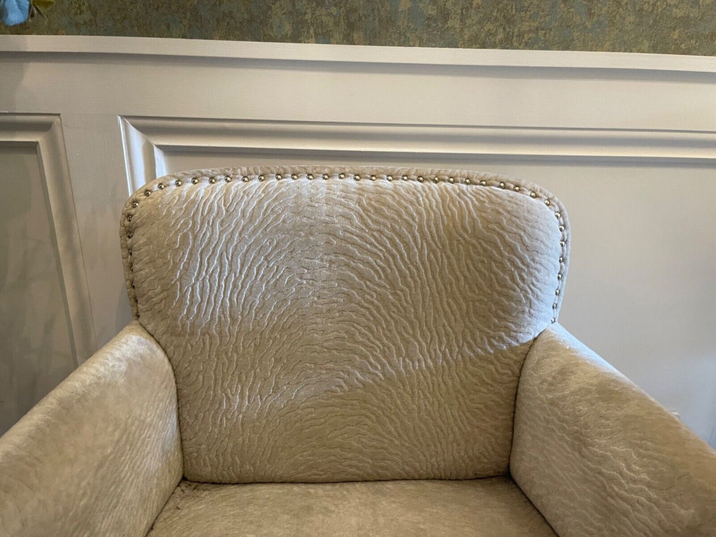 Superb interior design Ivory Velvet armchair by Baker Italy  cost £4200
