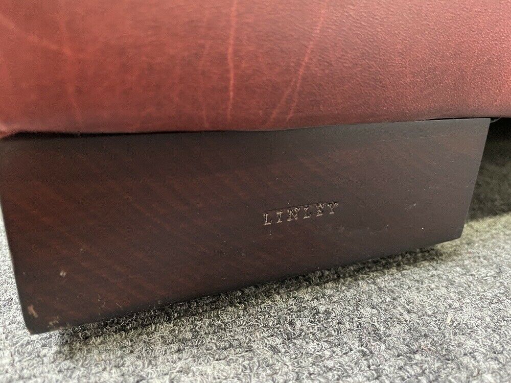 David Linley Pimlico Chesterfield oxblood red leather sofa settee rrp £18,500 B