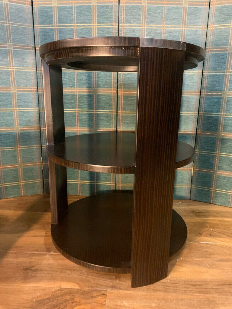 Julian Chichester Tribeca round side table with nickel detailing rrp £1450. A