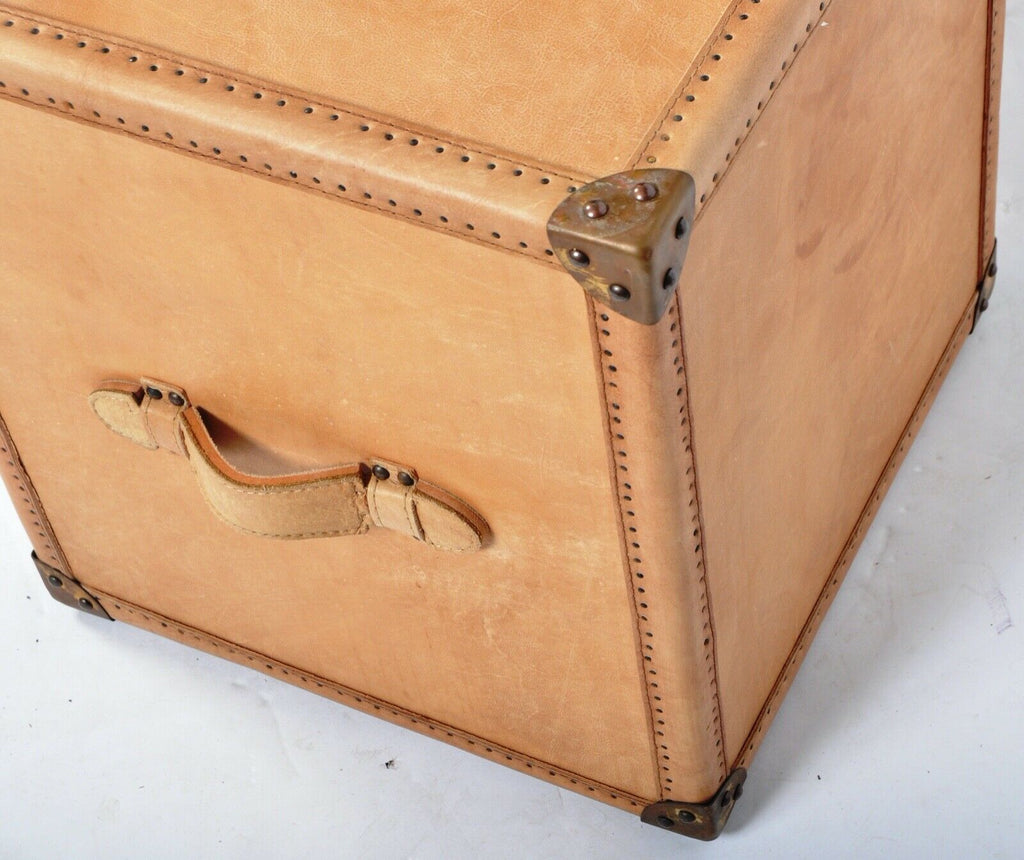 Andrew Martin Parchment leather bedside chest or lamp table rrp £1400 each