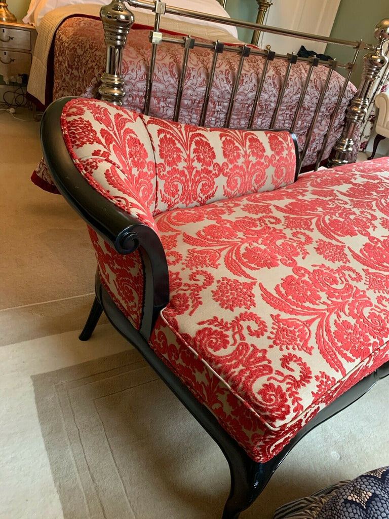 Christopher Guy extra large chaise cost £8500 new red flock damask
