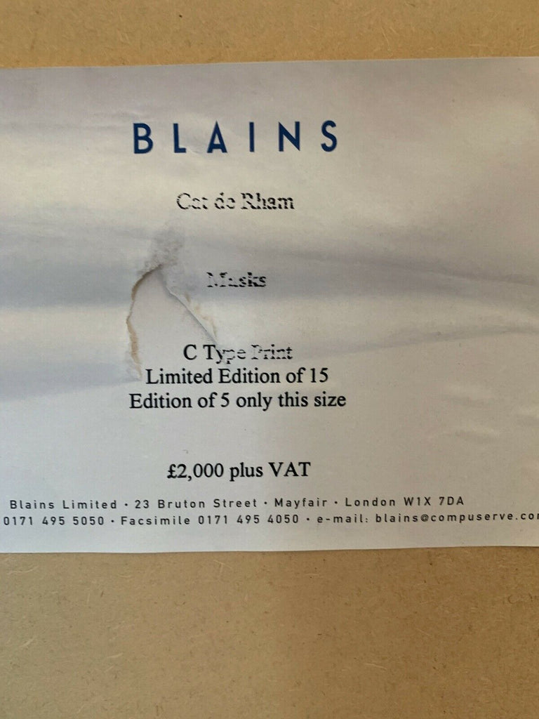 HUGE Cat de Rham & Amanda Eliasch oversized framed Art picture cost £2 ...