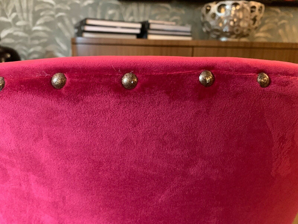 Superb Ex Showhome George Smith Petworth chair in red velvet fabric rrp £2800
