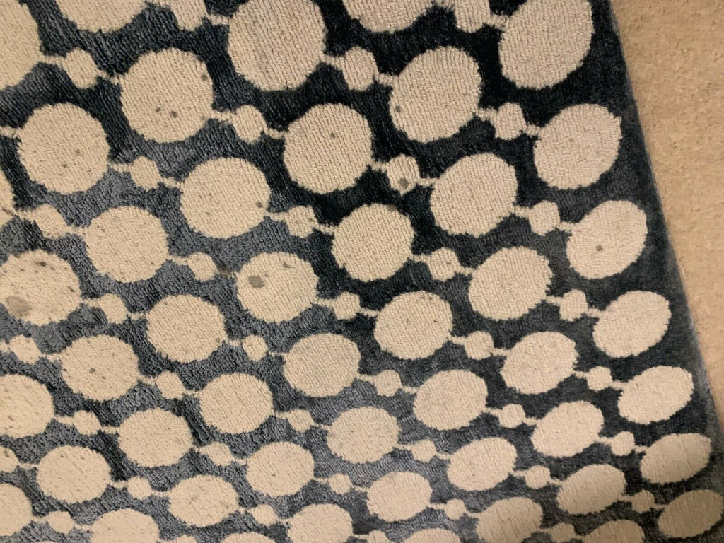 The Rug Company blue Silk spot rug, top top quality high silk content rrp £11500
